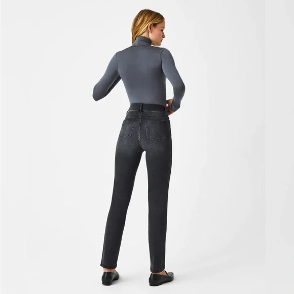 💐SPANX 20355 Straight Leg Jeans - Vintage Black - Picture 4 of 6
